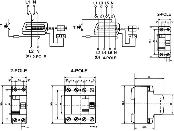 Sơ đồ nguyên lý thiết bị chống dòng rò (Chống giật)